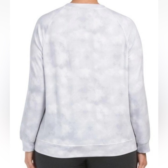 Rae Dunn Women's Plus Choose Love French Terry Sweatshirt Grey Medium - Picture 2 of 4